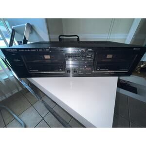 Kenwood KX-68W Auto Tape Selector Stereo Double Cassette Deck Player in Black